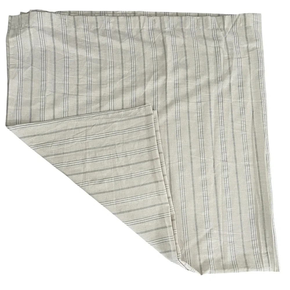 Hearth & Hand Magnolia Cotton Linen Stripe Sage Green Shower Curtain